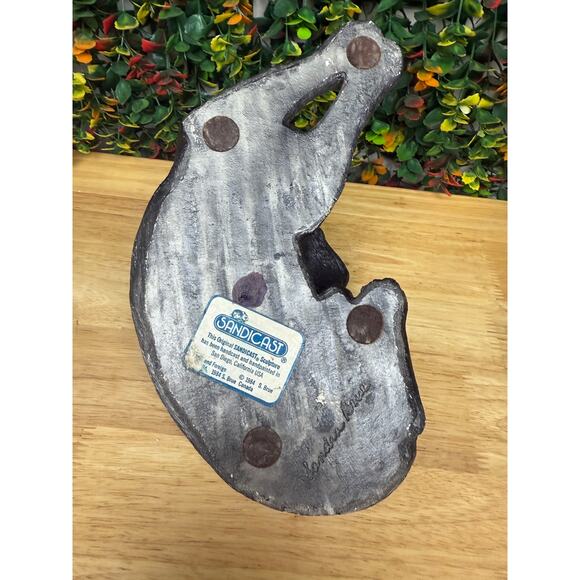 Sandicast Black‎ Labrador Sandra Blue 1984 Vintage Dog Pet Statue Lab Sculpture - Picture 10 of 12